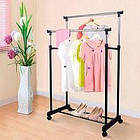 Підлогова, подвійна телескопічна вішалка-стійка для одягу Double Bar Rack Hight Ajustable (30 кг).Уцінка!!! Лучшая цена, фото 6