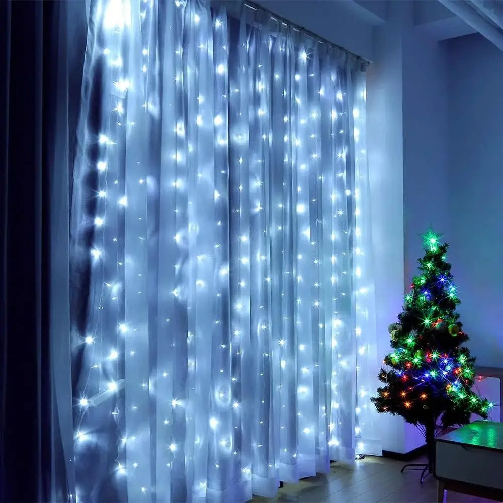 Гірлянда водоспад 3х2 м Xmas 360LED W-3 Біла 12PCS Лучшая цена, фото 1