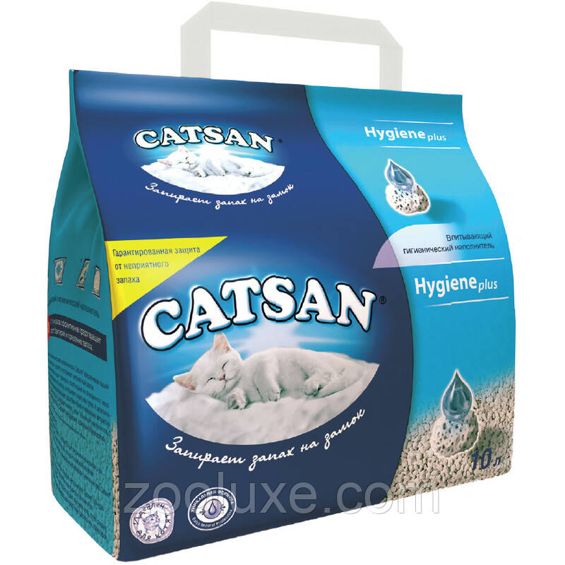 Catsan Hygiene Plus 10 л (4,9 кг) — наповнювач для котячого туалету (Катсан, Кетсан)