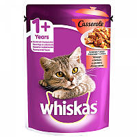 Влажный корм для кошек Whiskas Casserole с говядиной в желе 85 г