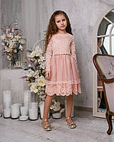Красивое платье для девочек из гипюра на рост от 110 до 134 см
