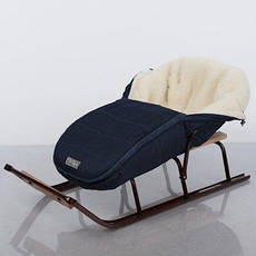 Зимовий чохол-конверт Baby XS на овчині в коляску, чохол у люльку 100% овчина, конверт-кокон з облямівкою, фото 4