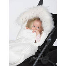 Зимовий чохол конверт Baby XS на овчині в коляску, чохол у колиску 100% овчина, конверт-кокон з опушкою, фото 3