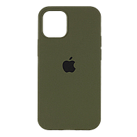 Чехол для IPhone 13 Silicone Case Full Cover (Тёмно-зеленый)