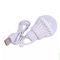Лампочка светодиодная 5 Вт с разъемом USB Лампа для кемпинга