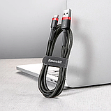 Кабель Baseus Cafule USB for Type-C 3A 0.5m red black (CATKLF-A91), фото 7