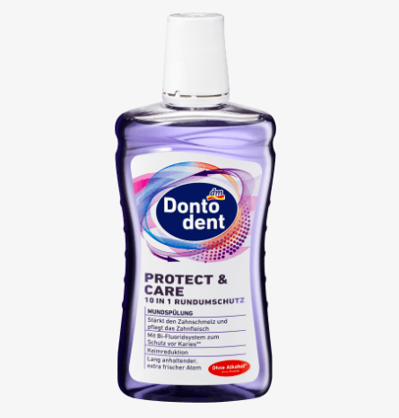 Ополіскувач для ротової порожнини Dontodentt Protect & Care 10 в 1 всебічний захист 500 ml