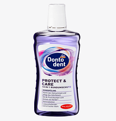 Ополіскувач для ротової порожнини Dontodentt Protect & Care 10 в 1 всебічний захист 500 ml