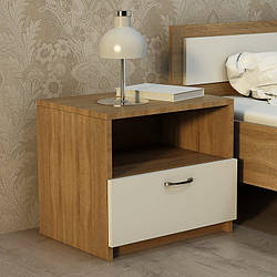 Тумба приліжкова 40х35х40 см. Сонома/Білий, ТП-1