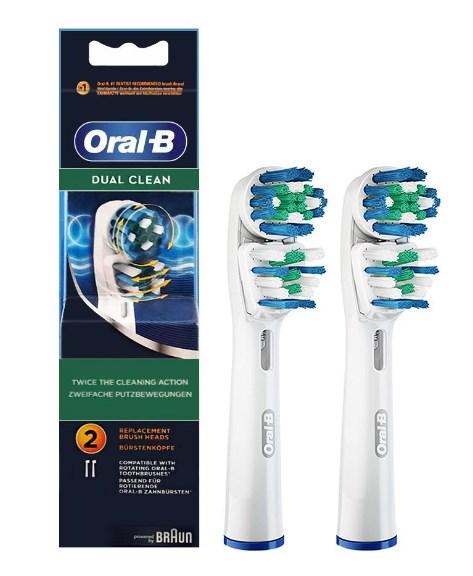 Набір зубних насадок Braun Oral-B Dual Clean EB 417 (2 шт), Змінні насадки для електрощітки