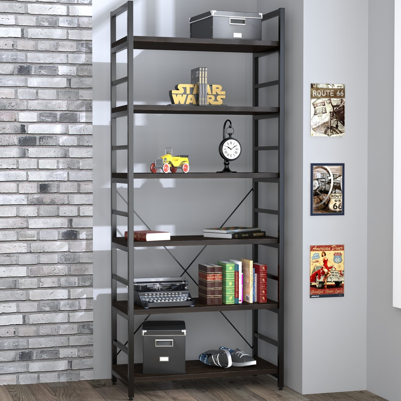 Відкритий стелаж офісний високий L-190 New ТМ Loft Design