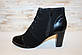 Ботильйони жіночі чорні на підборах Д761 Уцінка (читайте опис), фото 6