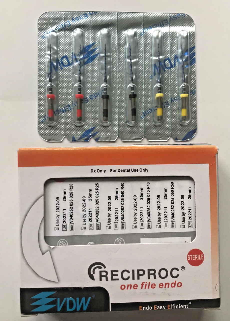 VDW RECIPROC BLUE NiTi Root Canal Files Асорті 25мм 6File