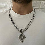 Срібний ланцюжок Кардинал (Рамзес) з Хрестом, фото 2