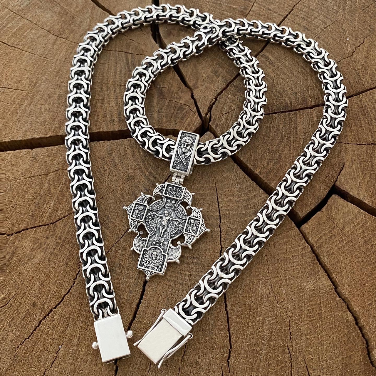 Срібний ланцюжок Кардинал (Рамзес) з Хрестом, фото 1