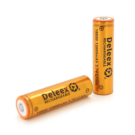 Акумулятор Li-ion POWERMASTER DELEEX 18650, 1200 мА·год, 2 шт. у блістері, ціна за блістер, фото 1