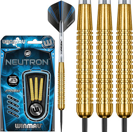 Дартс дротики Neutron Англія Winmau + запасні хвостовики, фото 2