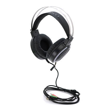 Ігрові навушники з мікрофоном iKAKU KSC-454 YOUMING, Black, jack3.5+2xUSB, підсвітка, Box, (230*187*105), фото 1