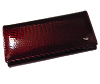 Лакированный кожаный кошелек Sergio Torretti W1V бордовый