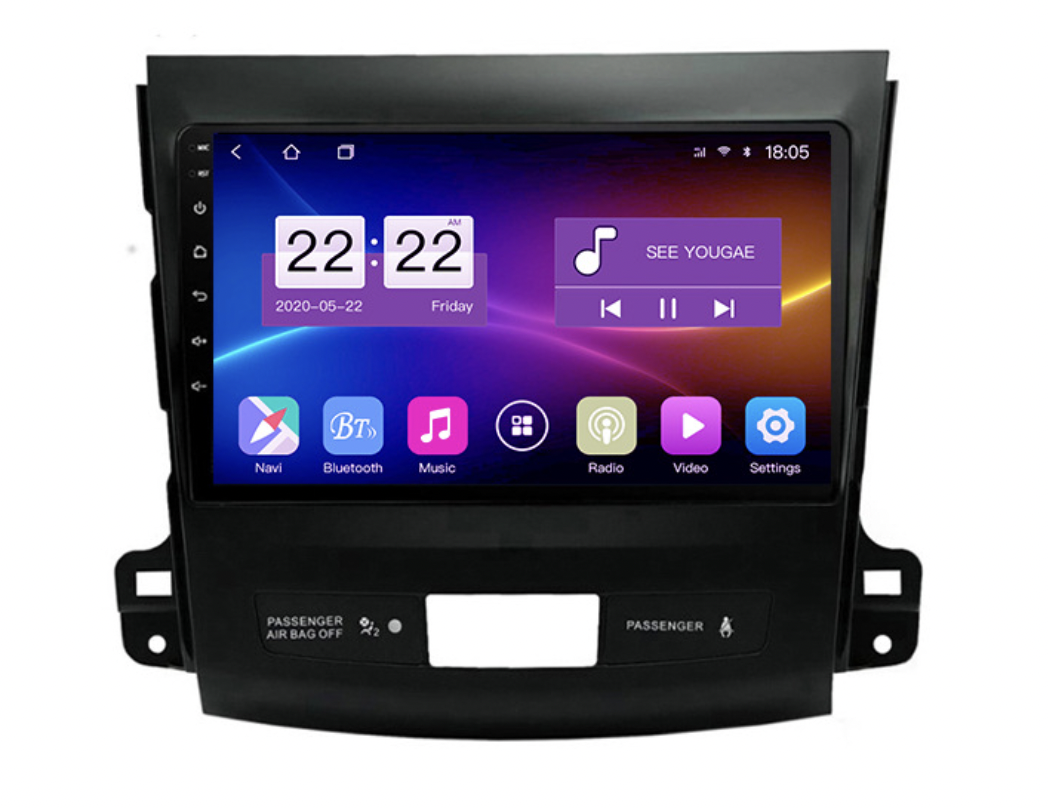 Магнітола для Mitsubishi Outlander 2005-2011 на Android | Сенсорний екран, GPS, Bluetooth, камера заднього виду