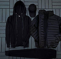 (п) ФЛІС Комплект з курткою (худи на змійці+штани+футболка+кепка+куртка)