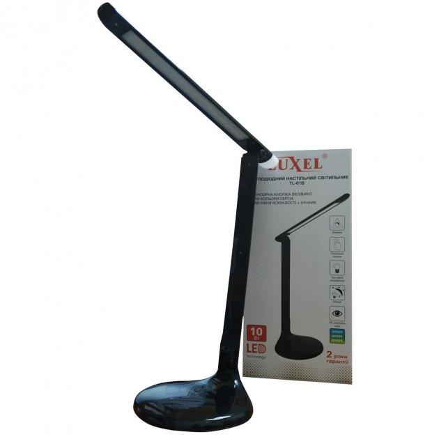 Настільний світлодіодний світильник Luxel TL-01B, 10 Вт, нічник, чорний, фото 1