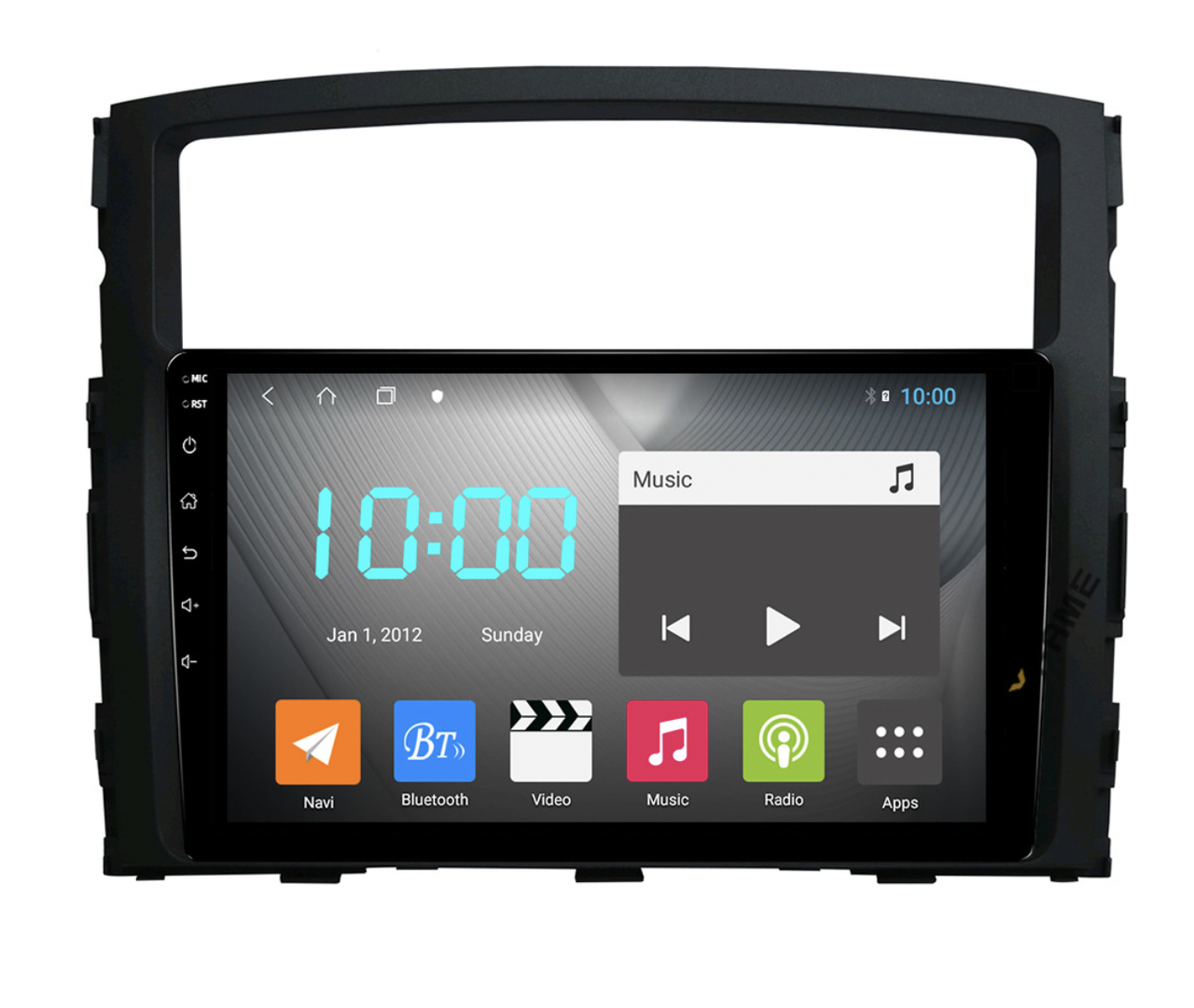 Магнітола для Mitsubishi Pajero 2006-2012 на Android | Сенсорний екран, GPS, Bluetooth, камера заднього виду