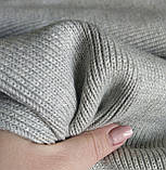 Трикотаж дов"яз щільний світло-сірий, фото 5