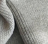 Трикотаж дов"яз щільний світло-сірий, фото 3