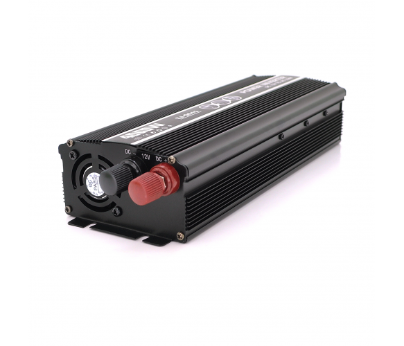 Автономний інвертор PI 4000W, 12/220V USB 1 універсальна розетка, крокодилли