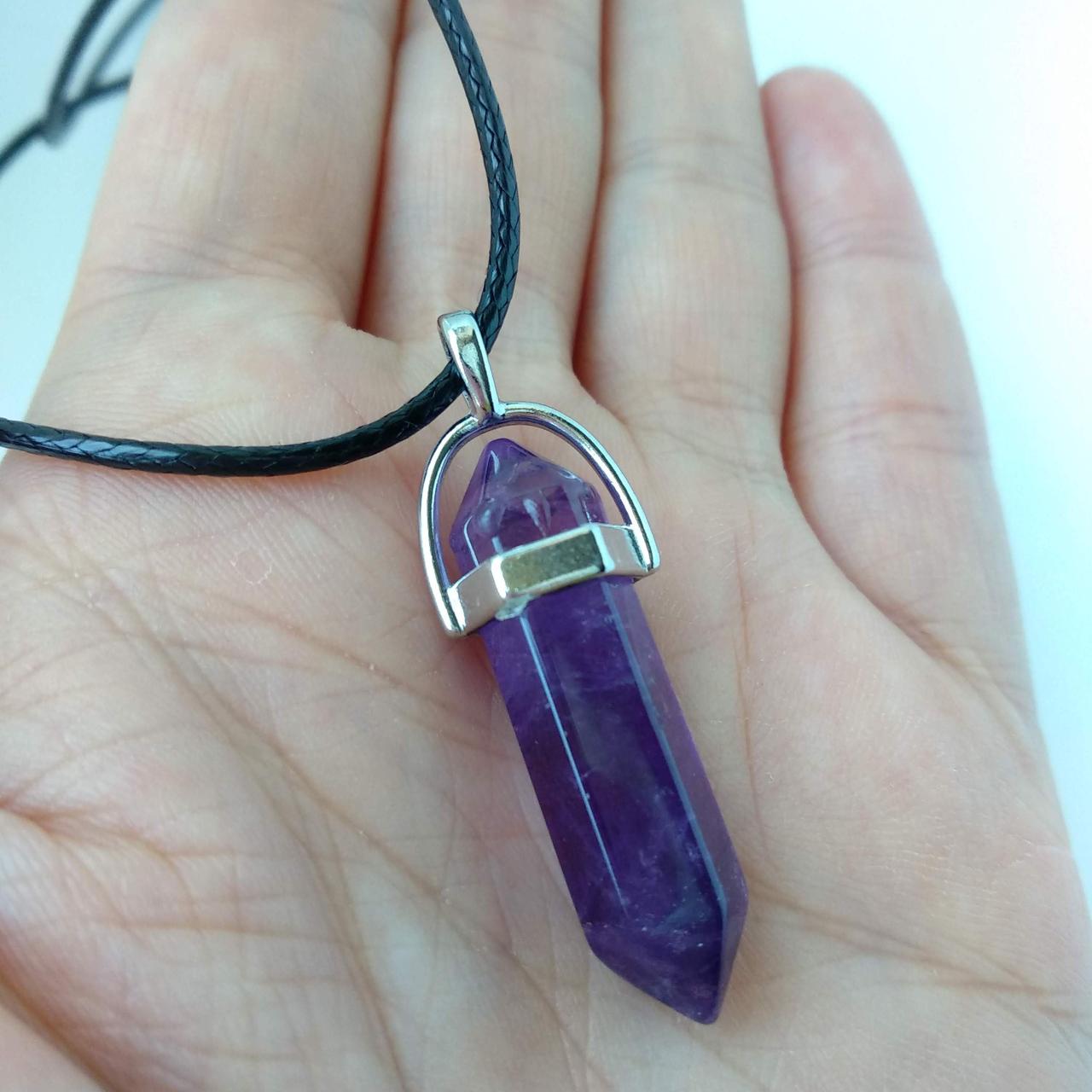 Кулон аметист маятник шестикутник натуральний камінь (ID#1704517115 ...