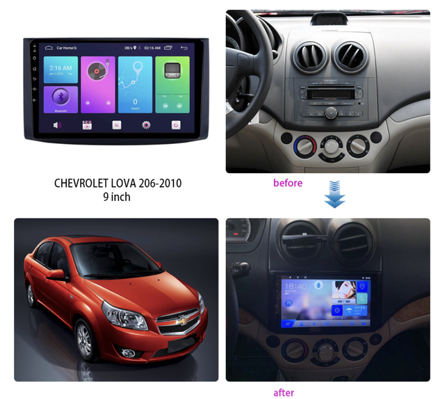 Магнітола Chevrolet Aveo T250 2006-2019 на Android. Екран 9 дюймів ...