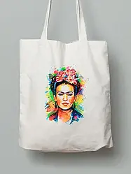 Екосумка шопер з бавовни 38х40см з принтом Frida Kahlo (Фріда Кало) - 0131