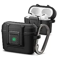 Протиударний чохол Spigen Lock Fit для AirPods Pro в кольорі Matte Black, фото 2