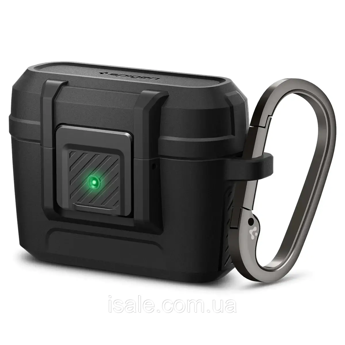 Протиударний чохол Spigen Lock Fit для AirPods Pro в кольорі Matte Black, фото 1