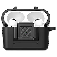 Протиударний чохол Spigen Lock Fit для AirPods Pro в кольорі Matte Black, фото 4
