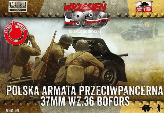 Пластикова модель 1/72 First To Fight 025 Польська протитанкова гармата 37mm wz.36 Bofors