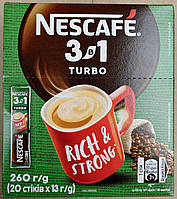 Nescafe Нескафе Turbo Rich Strong 3в1 кавовий напій 20 стіків 13g