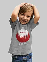 Футболка детская с новогодним принтом Merry Christmas (Счастливого Рождества) (2106)