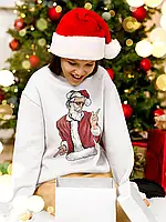 Світшот дитячий з новорічним принтом Santa and music (Санта та музика) - 2109