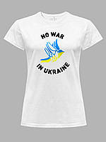 Футболка женская с принтом "No War In Ukraine" (22042148)