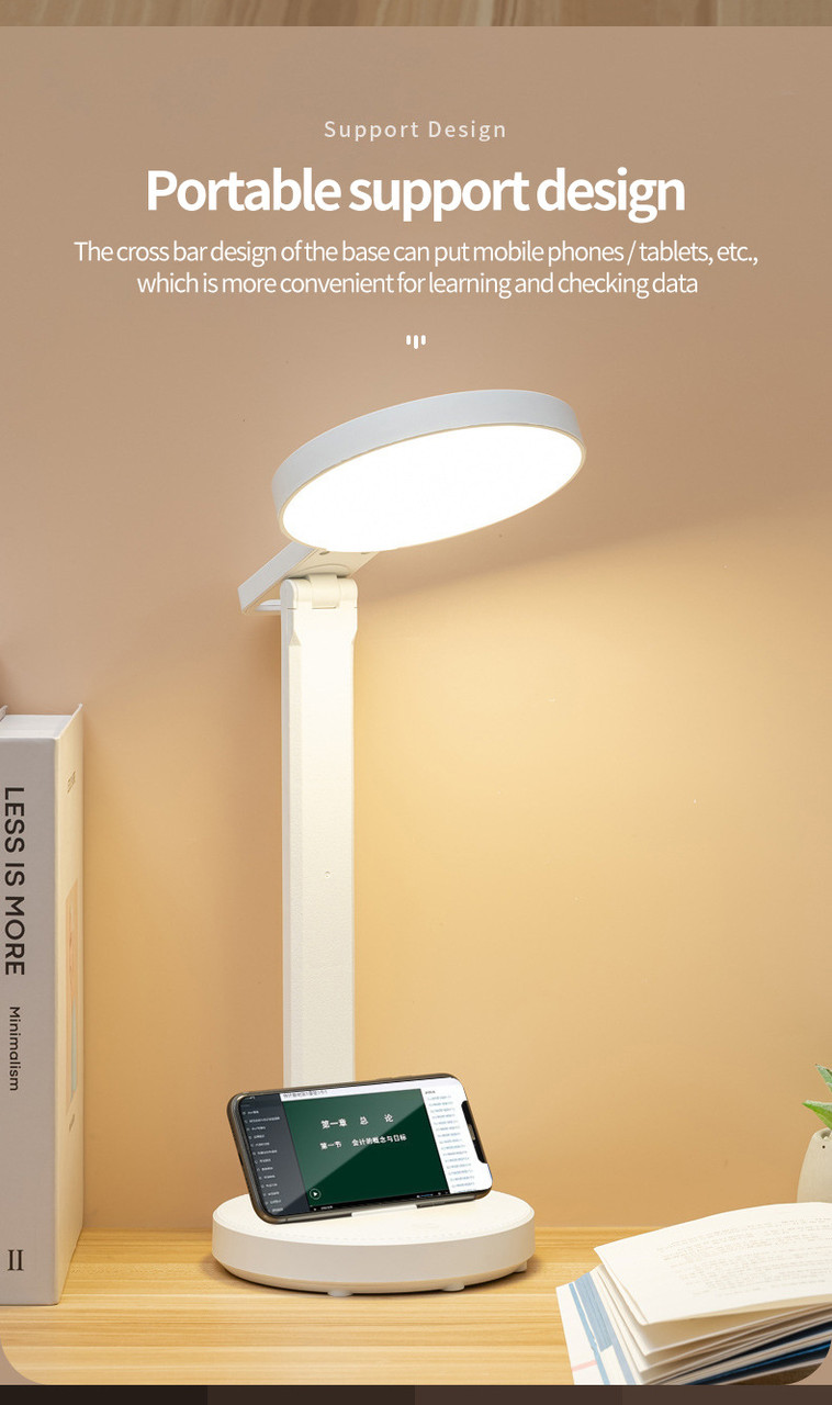 Світлодіодна акумуляторна настільна лампа з регульованою яскравістю акумулятор 1200 mAh