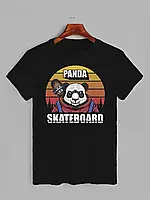 Футболка з принтом Panda skateboard (0728)