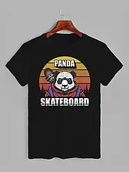 Футболка з принтом Panda skateboard (0728)