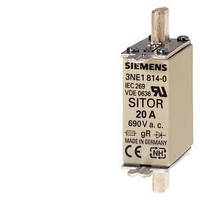 SITOR fuse link, with blade contacts, NH000, In: 40 A, gS, Un AC: 690 V, Un DC: 250 V, front indicator