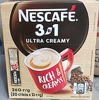 Nescafe Нескафе Ultra Creamy Rich&Creamy 3в1 кавовий напій 20 стиків 13g