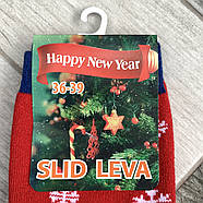 Новорічні шкарпетки жіночі махрові бавовна Слід Лева, розмір 36-39, асорті, 223020, фото 5