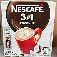 Nescafe Нескафе Coconut 3в1 кофейный напиток с кокосовым вкусом 20 стіків 13g