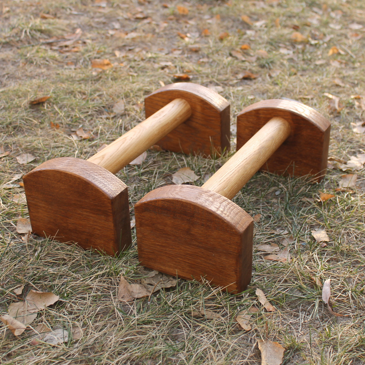 Паралетси дерев'яні з ДУБА, упори для віджимань. 36 см (Преміум'якість)