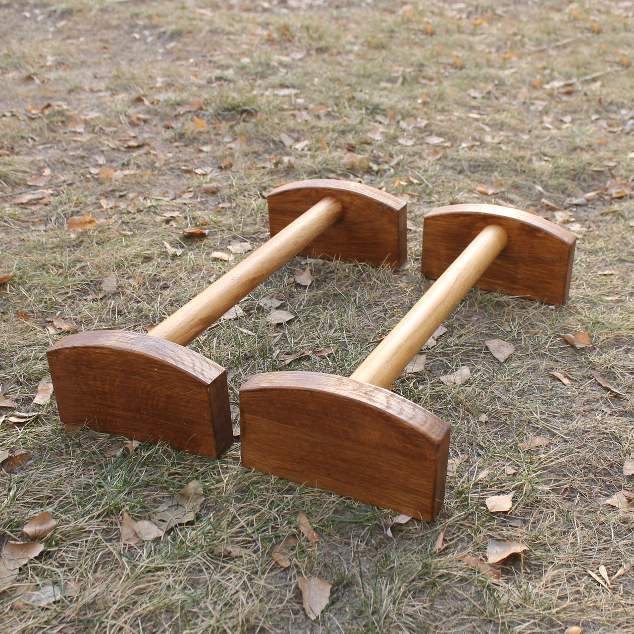 Паралетси дерев'яні з ДУБА, упори для віджимань. 46 см (Преміум'якість)